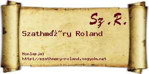 Szathmáry Roland névjegykártya