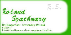 roland szathmary business card